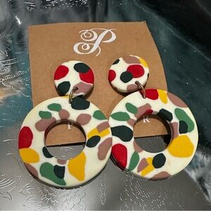 PLUNDER JEWELRY POLYMER CLAY EARRINGS HANDMADE - BRAND NEW!